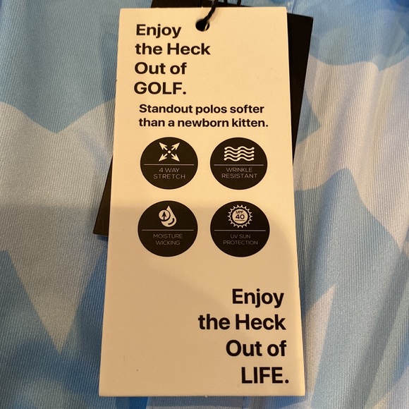 Golf Polo Moisture Wicking Stars and Stripes Patriotic USA Flag XXL New American - Picture 7 of 7